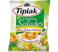 Tipiak Croûtons Salades Ail & Fines Herbes Croustillants 50g (lot de 4