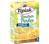TIPIAK - Tendres Perles de Blé Familial - Prêt en 4 Minutes - Chaud en Accompagnement ou Froid en Salade - la boîte de 700g - Le Lot De 4