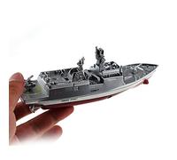 Tipmant RC Militaire Modèle de Navire Ship Bateau à Télécommande Speedboat Yacht Electric Water Toy pour Enfants (Argenté)
