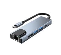 Tipo C para RJ45 USB 3.0 HUB Divisor CompatÃVel com Docking Station 4K Adaptador Laptop PD