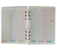 tipome Feuilles de recharge A5 14,5 x 20,5 cm - Planificateur de Semaine - 52 semaines sans dates - Français