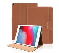 TIPOYOROO Étui en cuir PU pour iPad mini 5e génération 7,9", marron | Support de visionnage multi-angle pour iPad mini 1/2/3/4/5ème génération, emplacements pour cartes, magnétique