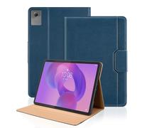 TIPOYOROO Étui pour Lenovo Idea Tab 11" 2025/Moto Pad 11" 2026, bleu | Cuir synthétique, support multi-angle, emplacements pour cartes, dragonne, fermeture magnétique. Pour Lenovo Idea Tab 11