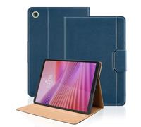 TIPOYOROO Étui pour Lenovo Tab One /K9 8,7" Bleu | Cuir synthétique, support multi-angle, emplacements pour cartes, fermeture magnétique. Pour Lenovo Tab K9 2025 TB305XU