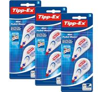 Tipp-Ex Lot de 6 rouleaux correcteurs Mini Pocket Mouse, 6 m x 5 mm, idéal pour le bureau, le bureau à domicile ou l'école