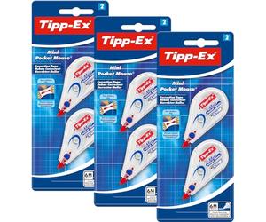 Tipp-Ex Lot de 6 rouleaux correcteurs Mini Pocket Mouse, 6 m x 5 mm, idéal pour le bureau, le bureau à domicile ou l'école