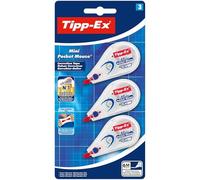 Tipp-Ex Rubans correcteurs Mini Pocket Mouse – Blancs 6 m x 5 mm – Super couvrants – Blister de 3