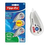 Tipp-Ex Pure Mini ECOlutions Rubans Correcteurs - 6 m x 5 mm, Blister Format Spécial de 3