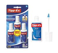 Tipp-Ex Rapid Correcteurs Liquides Séchage Rapide Avec Applicateur En Mousse - 20 ml, Blister Format Spécial de 3