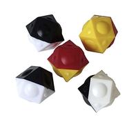 TIPP-KICK Balles de rechange 5 pièces – Noir/Blanc et Rouge/Jaune – Football de table