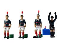 TIPP-KICK Classiques - France, Champions de la Coupe du Monde 1998 - Le Set de Joueur de Football de Table avec Les Kicker, Top-Kicker, Star-Kicker et Gardien de But I Accessoires I Figurines Foot