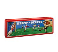 TIPP-KICK Retro 80 x 47 cm - Le Set de Football de Table prêt-à-Jouer avec 2X Joueurs, 2X Gardiens, 2X buts en métal, 2X Ballons I Tapis de Jeu en Feutre - Jeux de Simulation Foot avec Figurines
