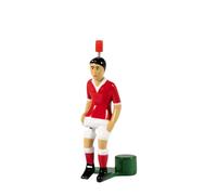 TIPP-KICK Top-Kicker Classique I Joueurs Originaux pour Petits et Grands I Jouez avec Cette Figurine dans Tous nos Jeux de Football de Table I Accessoires I Maillot Rouge I Jeu Simulation Foot