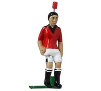 TIPP-KICK Top-Kicker Manchester I Joueurs originaux pour petits et grands I Jouez avec cette figurine dans tous nos jeux de football de table I Accessoires I Maillot rouge/noir I Jeu de simulation foot figurines