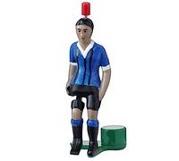 TIPP-KICK Top-Kicker Milano I Joueurs originaux pour petits et grands I Jouez avec cette figurine dans tous nos jeux de football de table I Accessoires I Maillot bleu/noir I Jeu de simulation foot figurines