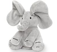 Tippi Peek a Boo Jouet éléphant interactif avec oreilles battantes pour nouveau-né garçon ou fille 0-12 mois +