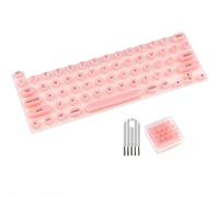 Tippytype Coque de clavier pour ongles longs, compatible avec MacBook Pro/Air 13"/14"/15"/16" 2020-2024, nail art, étui de clavier surélevé, en silicone avec protection des ongles (rose)