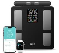 TIPRE Balance intelligente pour poids corporel, balance numérique à 8 électrodes pour la graisse corporelle, balance de salle de bain avec analyse IMC de la composition corporelle complète avec