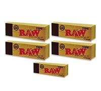 Tips Raw Lot de 5 filtres en papier naturel pour cigarette sans chlore ni produits chimiques