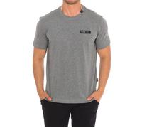 Plein Sport - T-shirt à Manches Courtes avec Impression de Marque - Homme - Sport - Gris - Taille: S