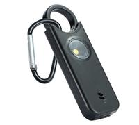 TIPSEAN Alarme de sécurité personnelle - Sirène ultra puissante de 135 dB avec lumière stroboscopique à DEL, rechargeable par USB-C, porte-clés compact pour femme/homme, lampe de poche d'urgence et