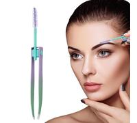Tiptes à sourcils avec pinceau, pincettes pour femmes poils du visage - 2 en 1 Clip de sourcils en acier inoxydable avec pinceau - Outil de cueillette de cheveux, faux applicateur de cils, toilettage