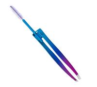 Tiptes à sourcils avec pinceau, pincettes pour femmes poils du visage | 2 en 1 coupe-sourcil en acier inoxydable avec pinceau,Brosse à double paupière, faux applicateur de cils, épilation à cheveux in