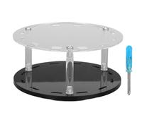 Tiptes de cils acryliques Stand de support de dose 12 trous étagère d'affichage de l'outil d'extension rotatif applicable aux salons professionnels et à l'usage personnel (Noir)