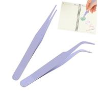 Tiptes De Cils En Acier Inoxydable - Applicateur De Pointe Fin, Outil De Cils Cosmétique | Tweezer D'extension De Salon Léger, Pincement De Coussin De Couverture De Protection Twezers Pour Les Artiste