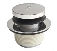 TipToe Kit de vidange de baignoire avec plaque de trop-plein à deux trous conçu pour une utilisation dans la salle de bain Composants en métal et plastique pour une utilisation à long terme (argenté)