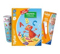 tiptoi Ravensburger Coffret Allemand 1ère Classe (Mon Aventure de Jeu Éducatif) + 00110 Stylo avec Poster ABC, Jouet Éducatif pour Enfants