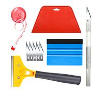 tiptopcarbon Lot de 10 outils de lissage de papier peint avec grattoir de 20,3 cm - pour papier et film vinyle adhésifs