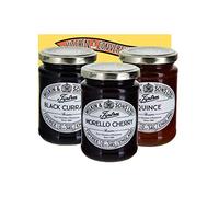 Tiptree Lot de 3 préservations de fruits - Cerise morello, coing et groseille verte - Facile à étaler et excellent sur les toasts, les biscuits, et plus encore.