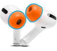 TipZ-Embouts en mousse à mémoire de forme améliorés pour Airpods Pro par CushionsConfort,étanchéité et temps de rebond de la mousse améliorésTient dans l'étui de chargementOrange
