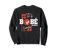 Tir à 3 Points Bébé en Route Basket Futur Papa Basketteur Sweatshirt