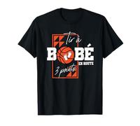 Tir à 3 Points Bébé en Route Basket Futur Papa Basketteur T-Shirt