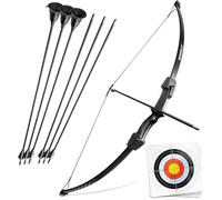 Tir à l'arc - BOWRILLA - Kit Arc et Flèches Enfant 15 LB - 6 Flèches - Ergonomique - Mixte
