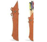 Tir à l'arc Carquois de Flèche Suspendu à la Taille, Réglable LH/RH Porte-Flèches Carquois Latéral pour Arc Classique Tir de Chasse Traditionnel Longbow (Marron)