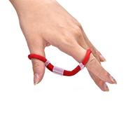 Tir à l'arc Finger Sling Recurve Bow Fingerling, entraîneur Ajustable Clicker Tabs Extra Comfort Rembourré pour l'extérieur Recurve Bow Hunting Shooting Accessoire(M Rouge)