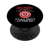 Tir à l'arc It's All About Letting Go Arc Flèche tir Archer PopSockets PopGrip Adhésif