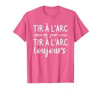 Tir À l'arc Un Jour Tir À l'arc TOU Jours T-Shirt, Homme, Rose Chiné, XL