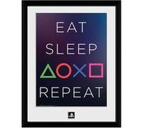 GB Eye – Tirage encadré – PlayStation Eat Sleep Repeat G