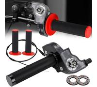 Tirage Rapide 50cc Poigne Moto 22 mm avec Câble pour Motos 50-250 cc Noir | Commande de Gaz à Tirage Rapide, Guidon 22 mm, Câble d'Accélérateur Inclus, Compatible avec Moto Cross Scooter 50-250 cc