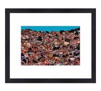 Tirage sous-verre encadré coucher de soleil sur la favela de Rocinha 50x40 cm CEANOTHE 40x50 cm Multicolore - Fabriqué en France Multicolore G