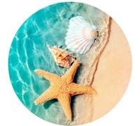 Tirage sur verre synthétique summer beach 60 cm CEANOTHE 60 cm Bleu - Fabriqué en France Bleu G