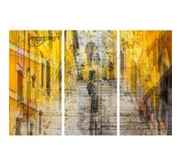 Tirage triptyque sur aluminium yellow 150x100 cm CEANOTHE 150x100 cm Jaune - Fabriqué en France Jaune G