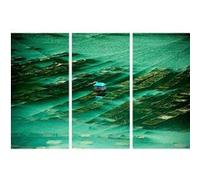 Tirage triptyque sur verre synthétique lonely Station 150x100 cm CEANOTHE 150x100 cm Vert - Fabriqué en France Vert G