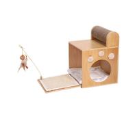 Tiragraffi modello Magic Box con cuccia completa di cuscino per gatti Ferribiell