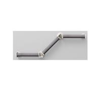 Tiragraffi Set da muro 2, percorso di arrampicata, 195×78cm, bianco/grigio Trixi