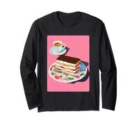 Tiramisu Desserts Italiens Art pour Les Amateurs de café Été Moderne Manche Longue